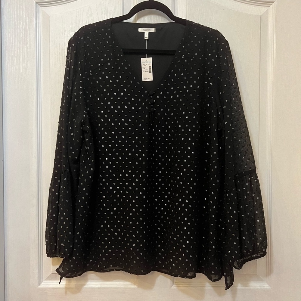 Maurice’s XXL Lantern Sleeve Body Lined Blouse/Tunic